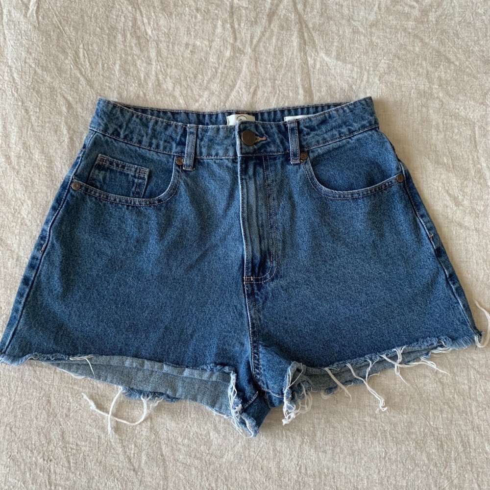 Cotton On High Rise Flashback Denim Short